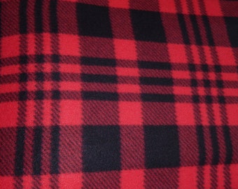 Red and Black Fleece Dog Coat Turtleneck Covered Chest Checkered Plaid Snood Neck Doberman Clothing Warm Jammies