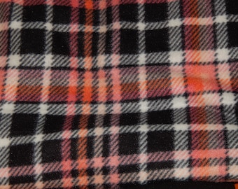 Orange and Black Plaid Print Dog Coat Pet Clothes Covered Chest Snood Neck Warm Fleece Doberman Pajamas Pitbull Coat Checker right fit