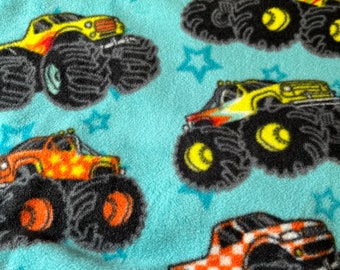 Monster Trucks Fleece Dog Coat with Sleeves and Covered Chest Pet Sweater
