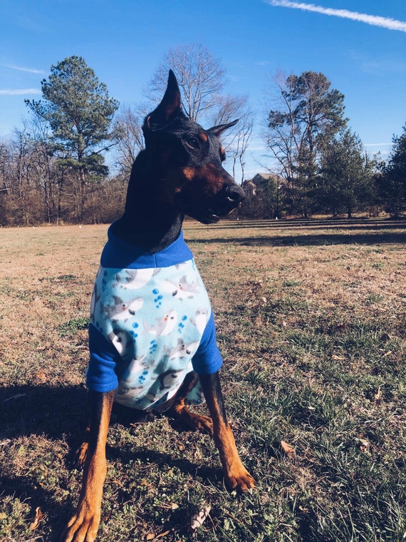 Baby Shark Fleece Dog Coat Snood Neck Sleeves Animal Warm Covers