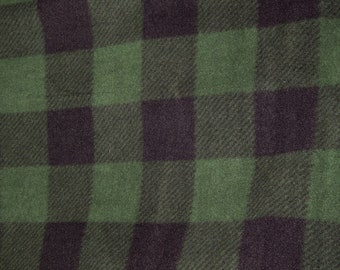 Lumberjack Dog Coat Green and Black Checker Print Fleece Doberman Pitbull Warm Buffalo Plaid Check Small Medium Extra Large Snood