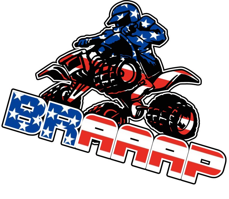 ATV Quad BRAAAP Sticker Decal 4x4 4 Wheeler Side by Side Etsy
