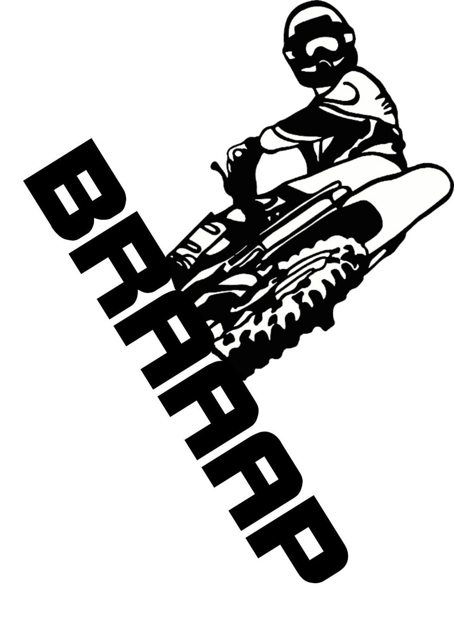 Braaap Motocross Sticker 10x7 Dirt Bike Decal Trailer Decal Etsy