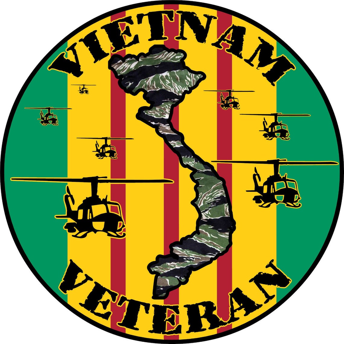 Vietnam Veteran Sticker Decal Vietnam War US Military Car Etsy