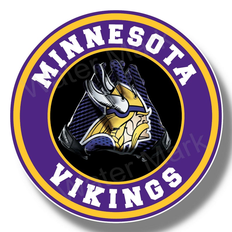 Minnesota Vikings Vinyl Sticker Decal 11 Different Size Car Etsy