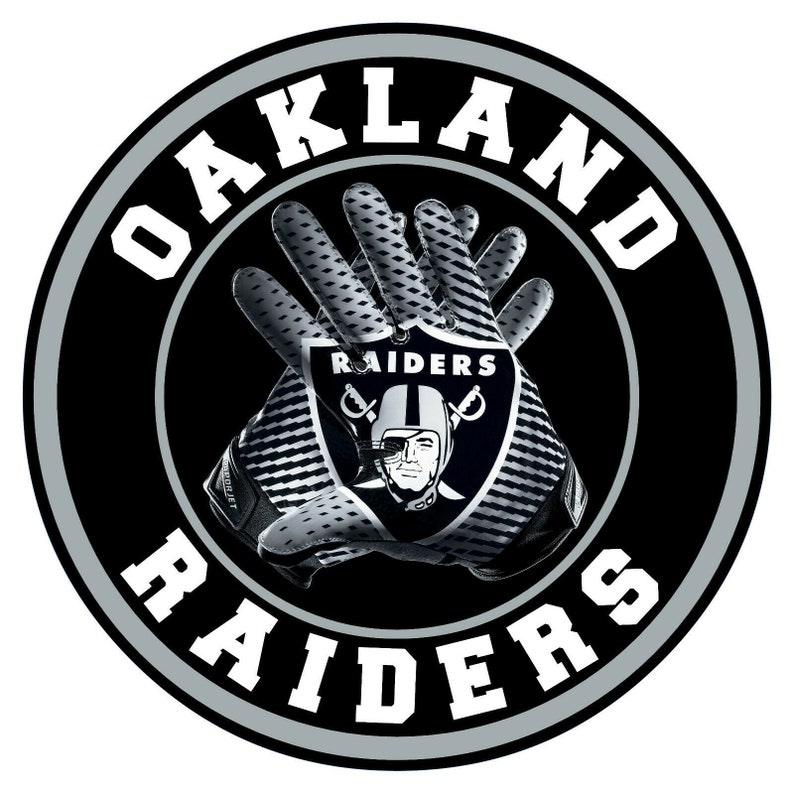 Oakland Raiders Vinyl Sticker Decal 9 Different Size Car Etsy