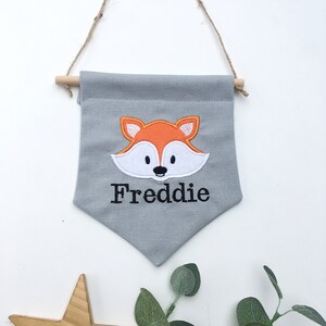 Personalised Fox Pennant Flag