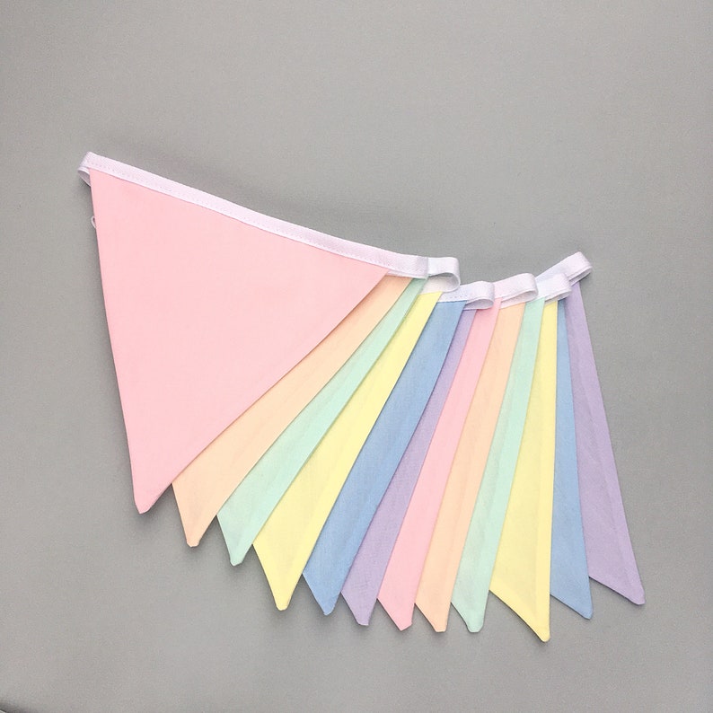 Pastel Rainbow Bunting Nursery Bunting Etsy UK