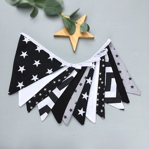 Black & White bunting, monochrome Nursery  bunting