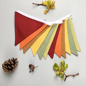 Autumn Bunting, Woodland Bunting, nature inspired decor