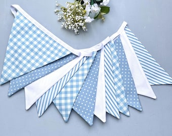 Light Blue & White Bunting