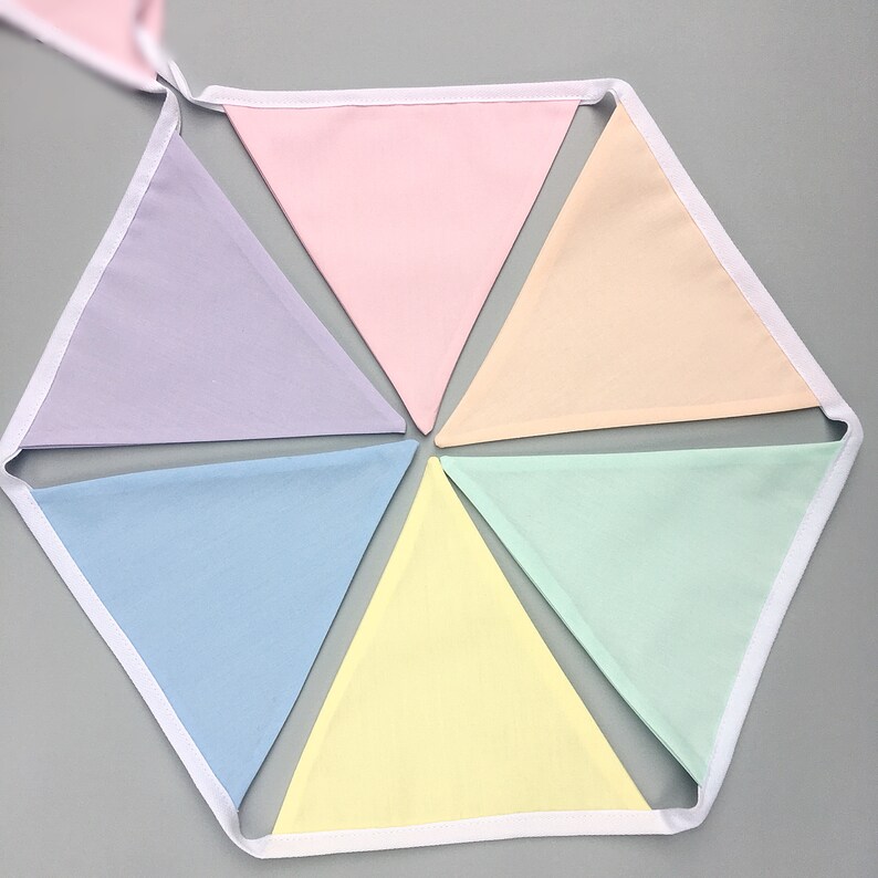 Pastel Rainbow Bunting Nursery Bunting Etsy UK