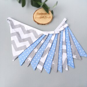 Grey and white sales bunting for nursery