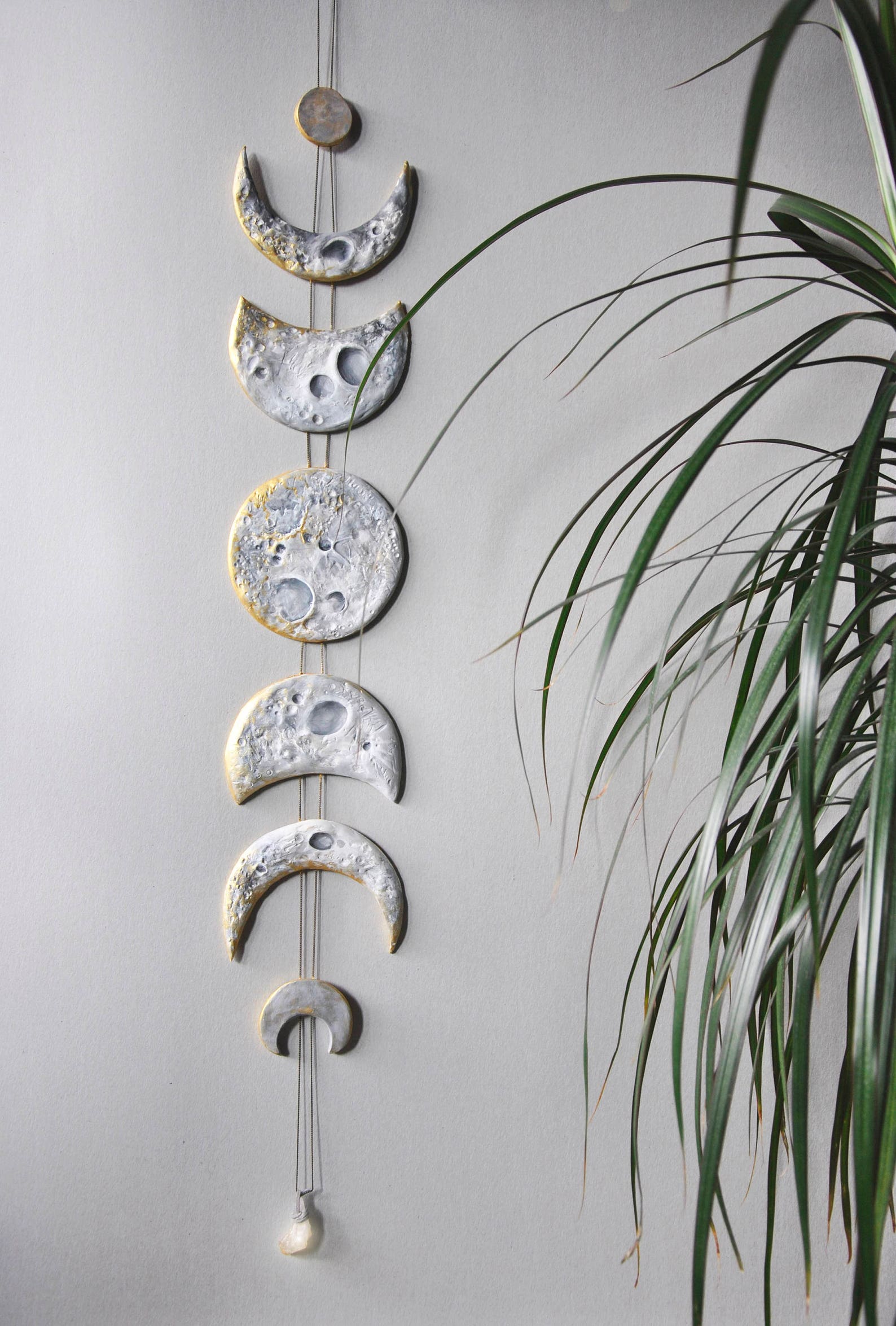 Lunar Decor Moon Phases Wall Hanging Moon Phase Garland Moon Etsy