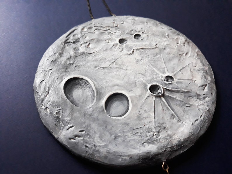 Full Moon Wall Hanging Moon Decor Ceramic Wall Hanging Etsy