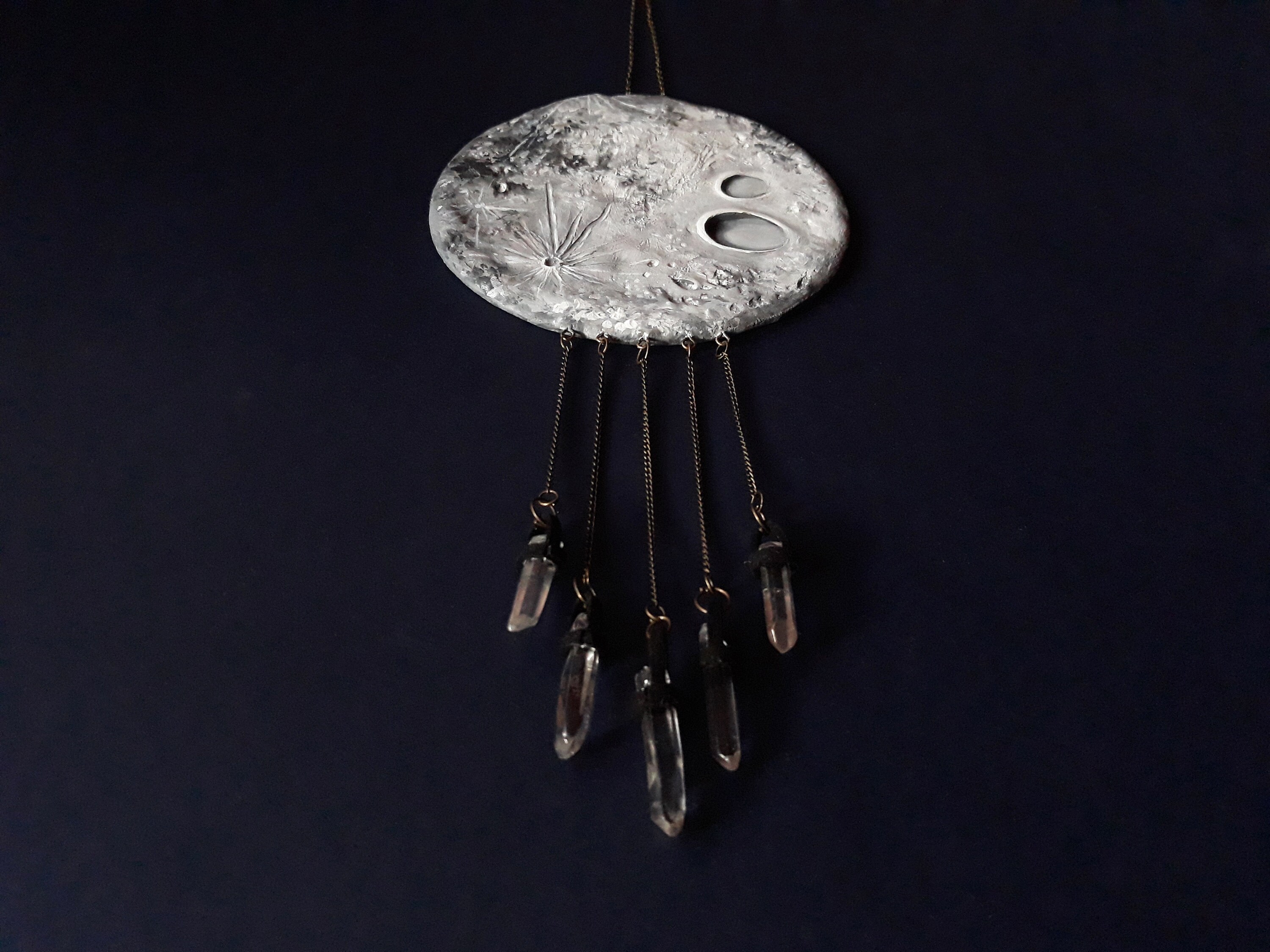 Crystal Moon Wall Hanging Witchy Decor Full Moon Wall - Etsy