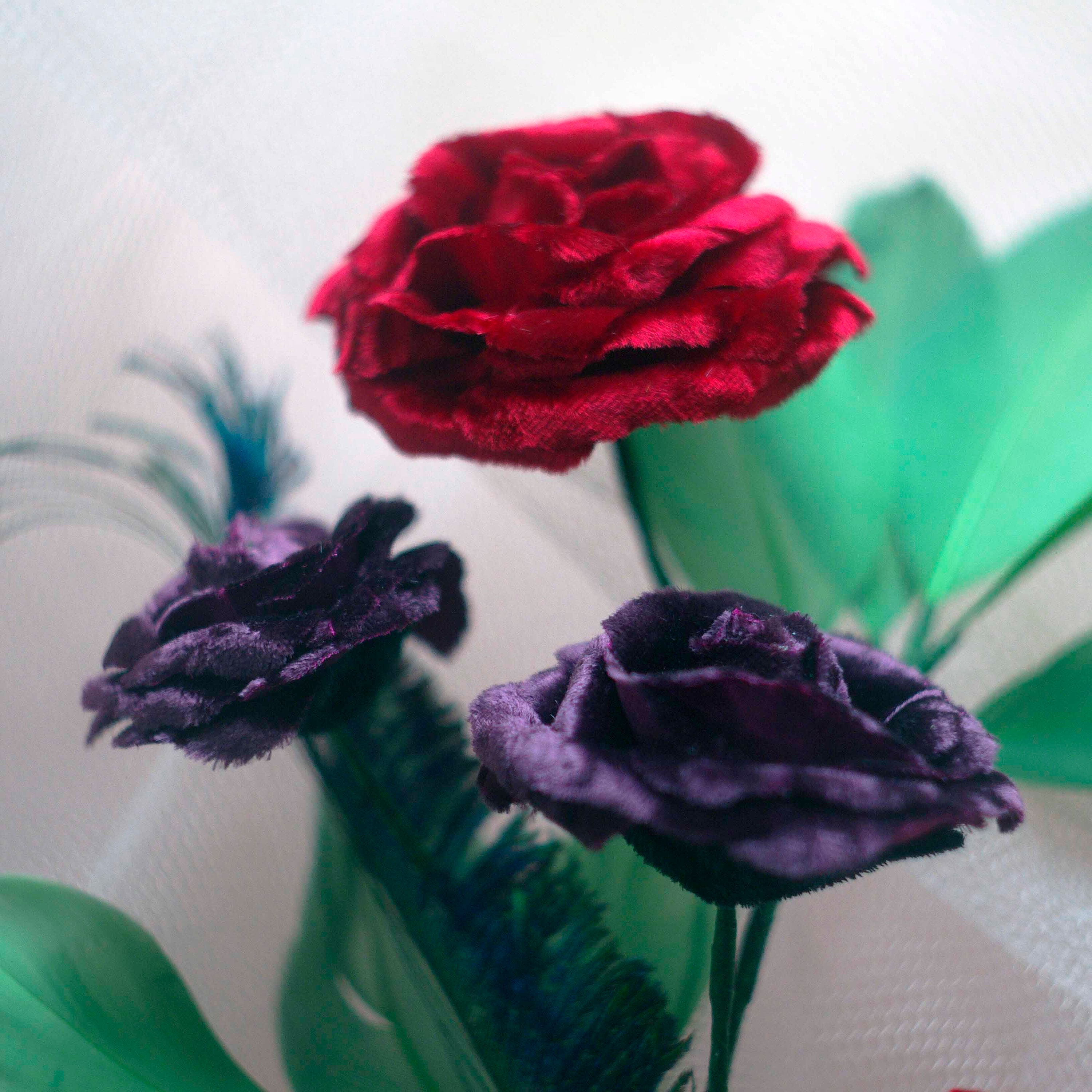 Silk velvet roses Home decor flowers Vintage silk flowers Etsy