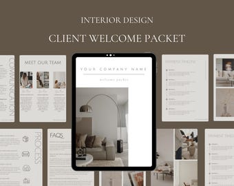 Interior Design Client Welcome Packet Template | Client Onboarding