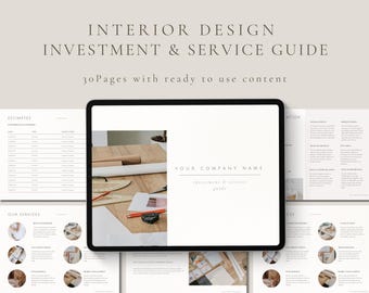 Interior Design Investment & Service Guide | Presentation Template, 30 Pages