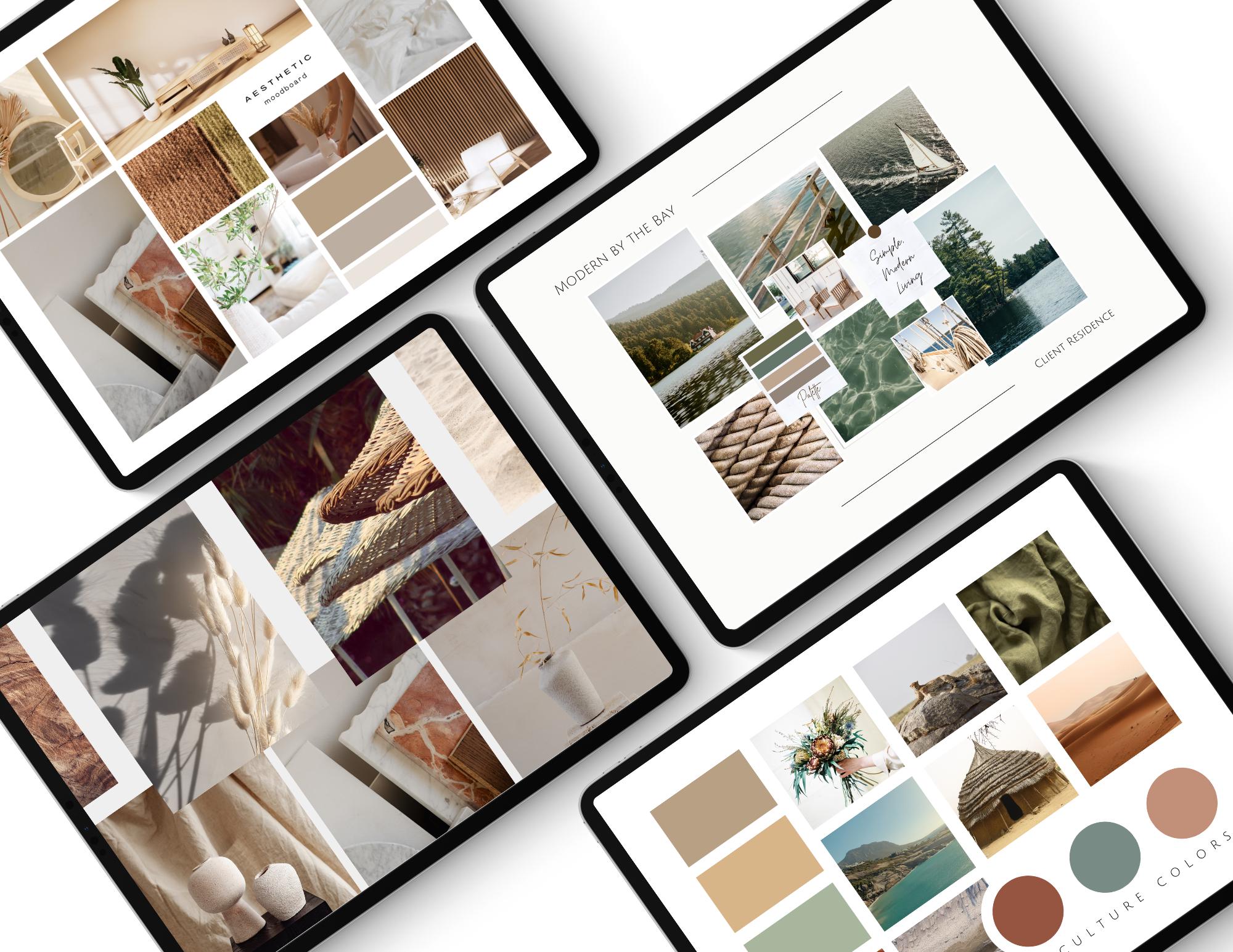 15 Interior Design Mood Board Templates - Etsy