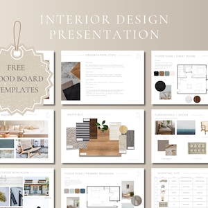 Interior Design Presentation Template FREE MOOD BOARDS - Etsy