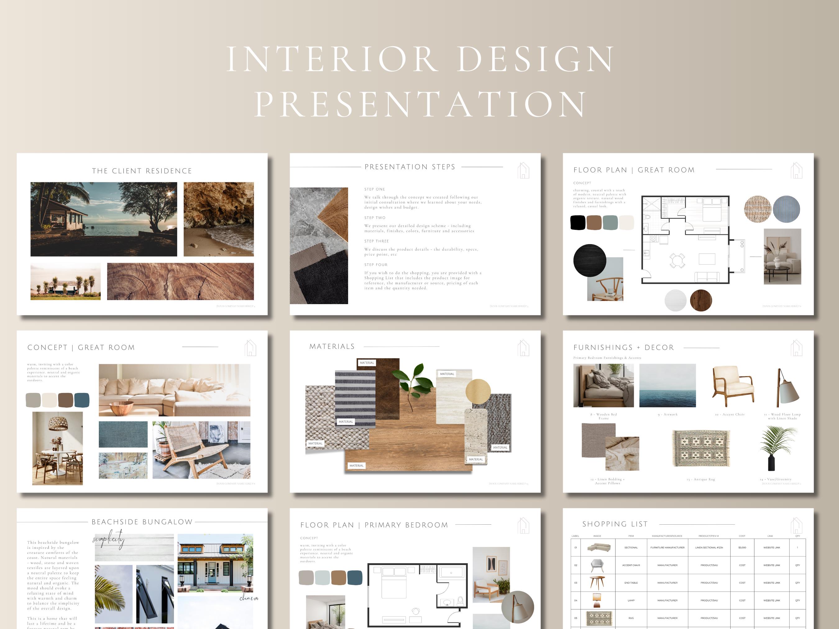 Interior Design Presentation Template FREE MOOD BOARDS - Etsy