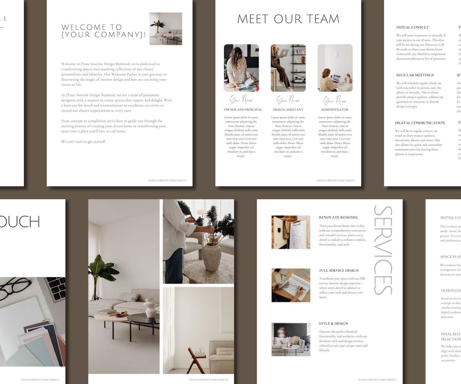 Interior Design Client Welcome Packet Template | Client Onboarding - Etsy