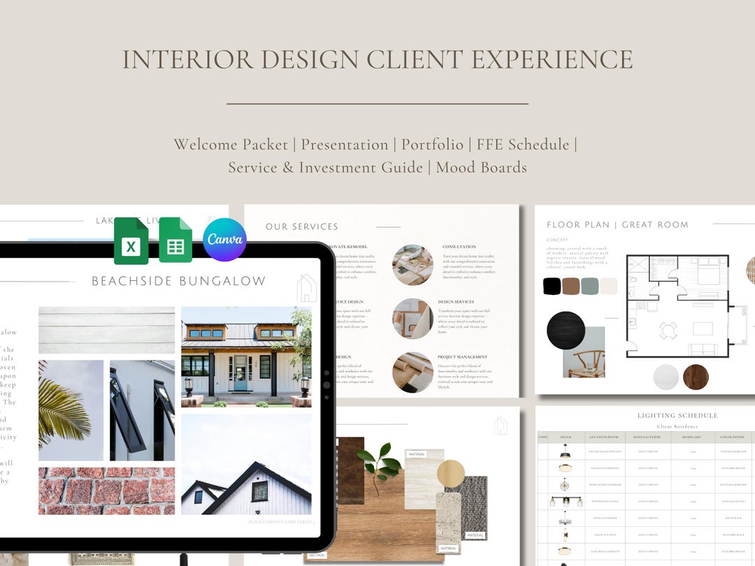 Interior Design Client Experience, Client Welcome Packet, Presentation ...