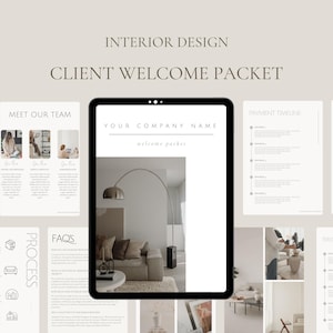Interior Designer Client Welcome Packet | Editable Onboarding Template