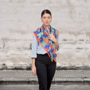 LARGE SQUARE SCARF KINDNESS KALEIDOSCOPE