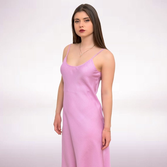 Silk Slip Dress, Silk Sleepwear, Vintage Night Gown, Silk Sleepwear,  Vintage Slip Dress, Pure Silk Gown, Made in Greece by Kalfas 