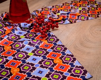 Handmade table runner, silk runner, table linen, home decoration, silk centerpiece, house decor, made in Greece by Kalfas