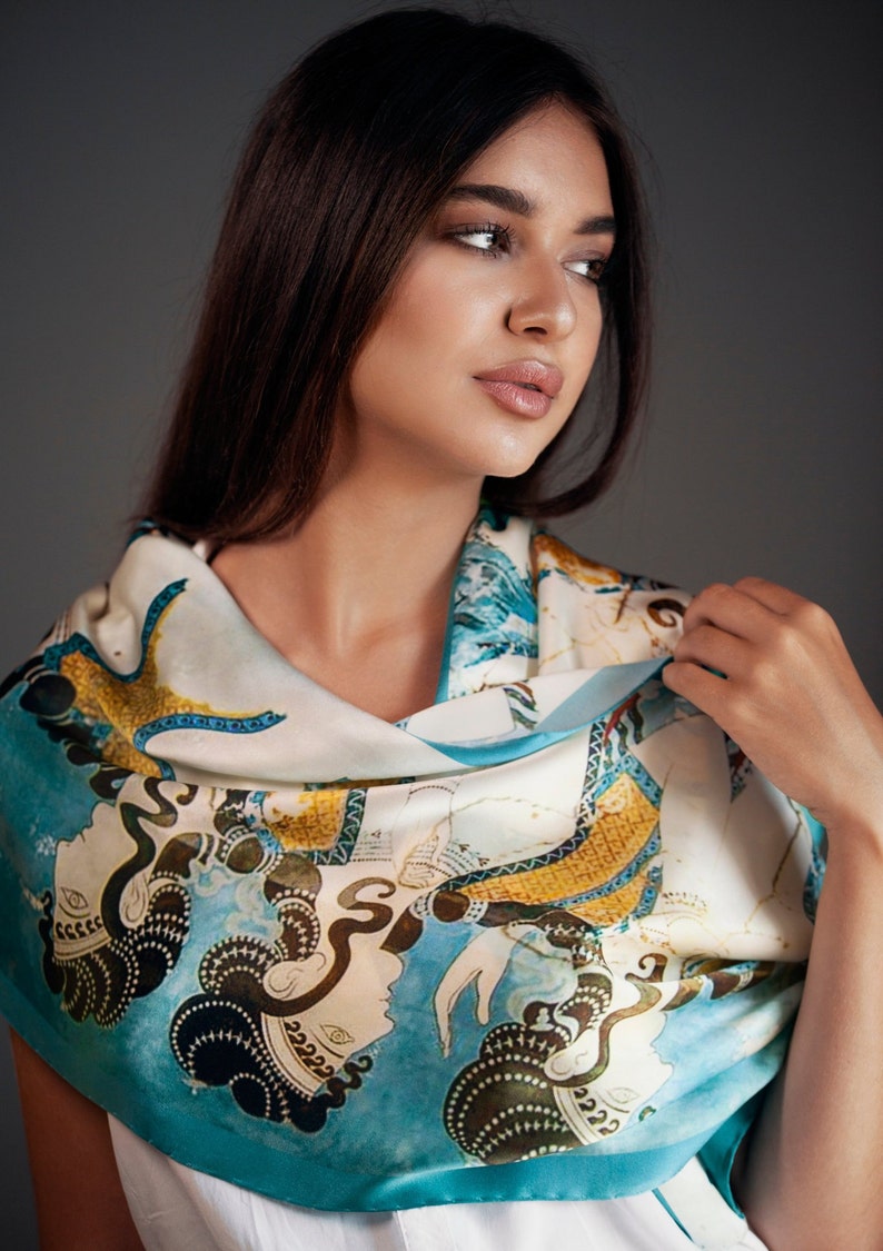 Summer Scarf, Silk Scarf Women, Handpainted Scarf, Wrap Scarf, Women