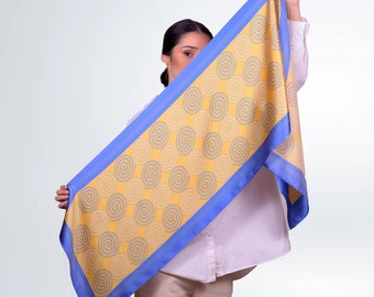 Hand Painted Scarf, Silk Scarf, Womens Scarf, Gift for Her, Christmas Gift, Ancient Greek Scarves, Made in Soufli by Kalfas.