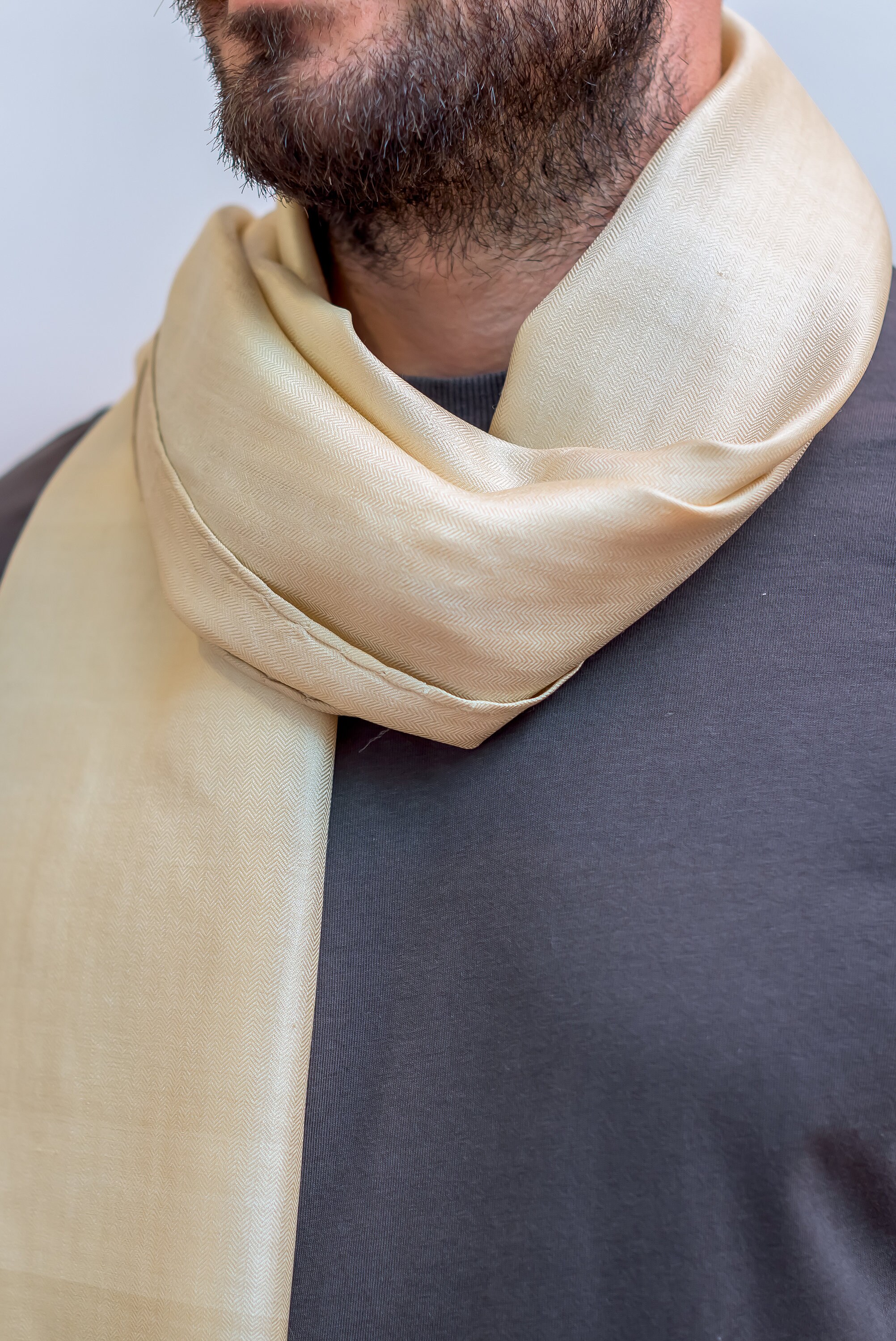 Handmade Silk Scarf Beige Scarf Long Scarf Women Scarf | Etsy