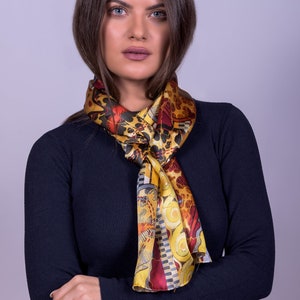 Borbonese Yellow Silk Women Scarf