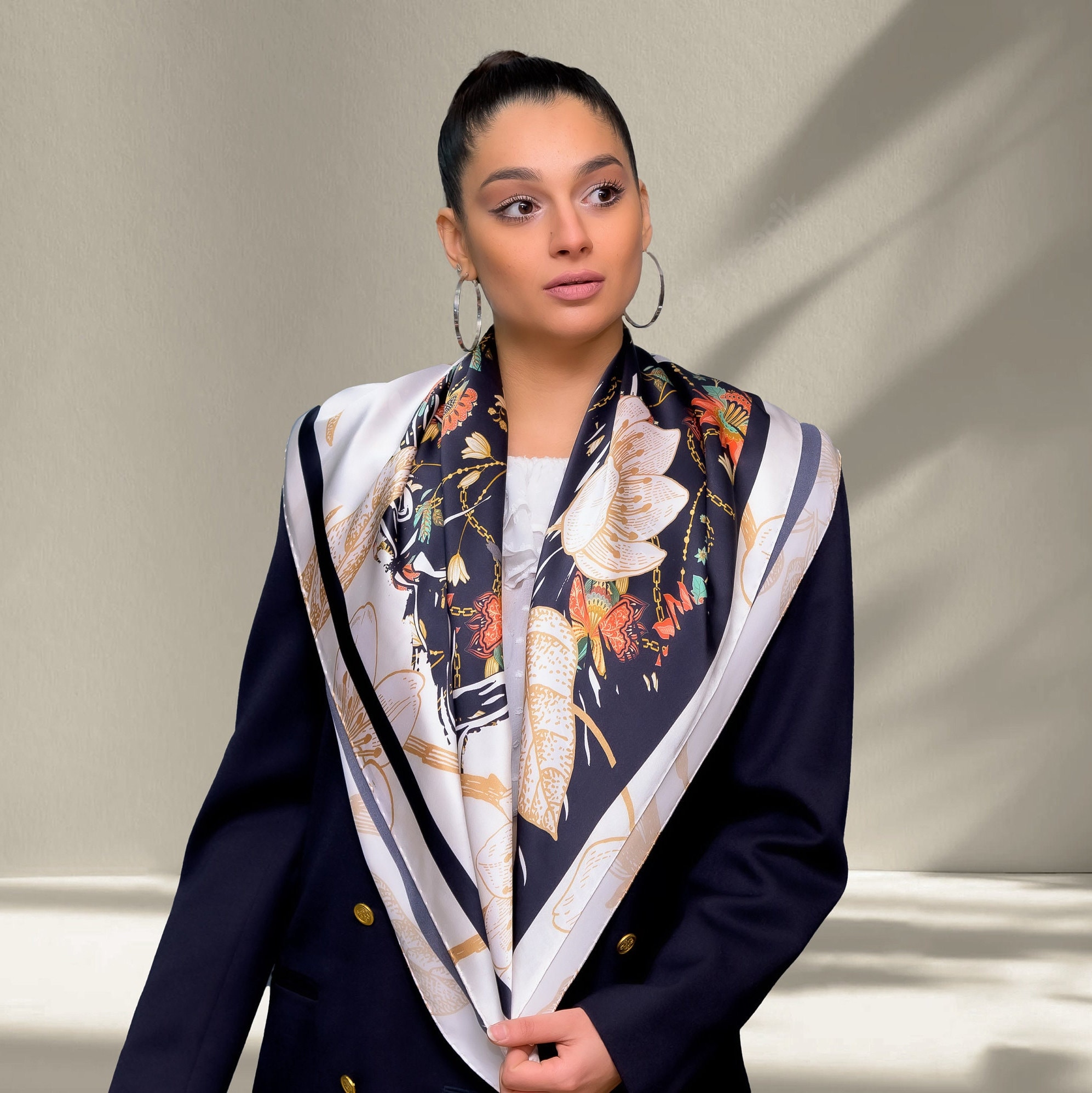 Neck Scarf Styles Large Square Scarf Satin Scarf Large Buy Square