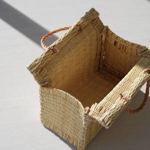 Reed Bag, Portuguese basket, Rietmand, Korb, handbag, market bag, summer basket, paja basket, natural basket, panier, shopping bag. image 5