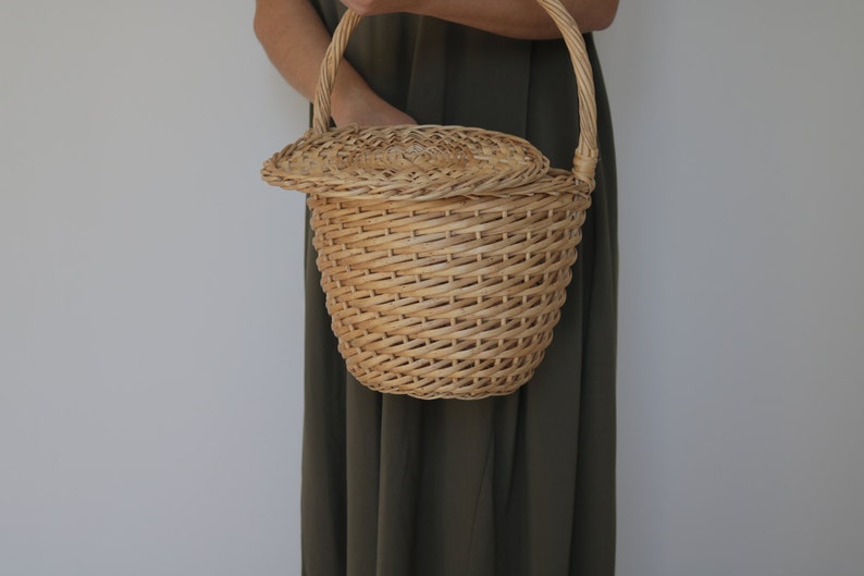 Jane Birkin Basket medium, market bag, round wicker basket, panier rond, cesto de mimbre fruit basket panier jane birkin, Jane Birkin Korb image 5