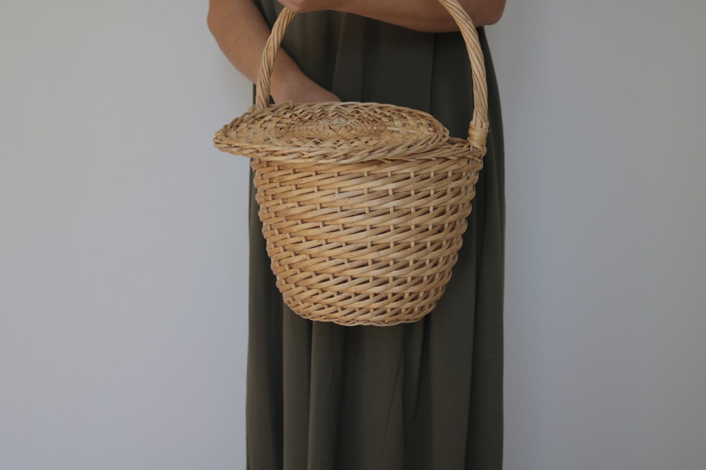 Jane Birkin Basket Medium Market Bag Round Wicker Basket Etsy