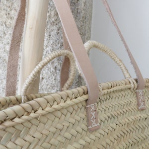 Straw bag, straw basket, market basket, beach bag, market bag, straw basket, grocery market bag, beach basket, Wholesale straw basket image 7