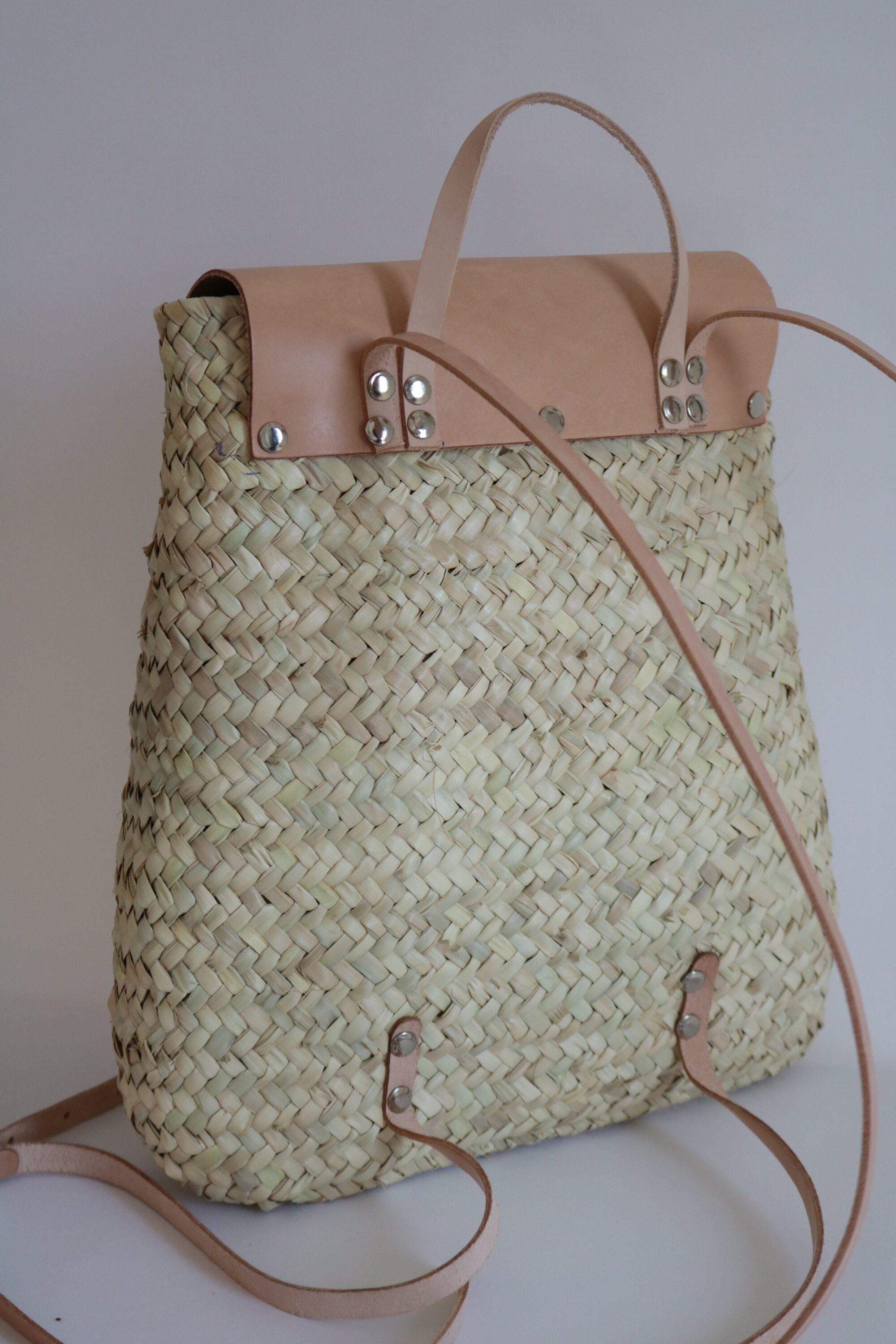 Straw Backpack Straw Bag Beach Bag Summer Backpack French Etsy