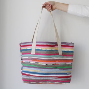 Tote bag, markttas, Eco herbruikbare tas, strandtas, veganistische tas, kleurrijke tas, Baumwolltasche, sac en coton, sac de plage, Strandtasche