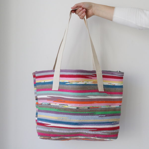 Tote bag, market bag, Eco Reusable Bag, beach bag, vegan bag, colorful bag, Baumwolltasche, sac en coton, sac de plage, Strandtasche