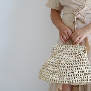 Straw bag, summer bag, beach bag, straw handwoven basket, gift for her, sac de paille, panier, basket of paglia, straw handbag. image 2