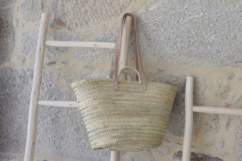Straw bag, straw basket, market basket, beach bag, market bag, straw basket, grocery market bag, beach basket, Wholesale straw basket image 6