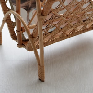 Wicker magazine rack, rattan shelf, wicker magazine holder, magazine holder, magazine holder, Zeitungsständer, magazine holder image 3