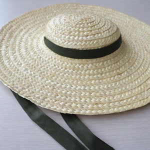 Cappello di paglia, cappello da donna in paglia, cappello estivo, cappello primaverile, cappello da sposa, chapeau de paille, Strohhut, sombrero de paja. immagine 6