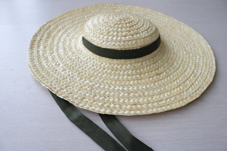 Chapeau de paille, chapeau de femme Straw Boater, chapeau dété, chapeau de printemps, chapeau de mariage, chapeau de paille, Strohhut, sombrero de paja. image 6