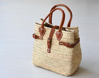 ジェーン バーキン バスケット スモール、ポルトガルで手作り、蓋付き